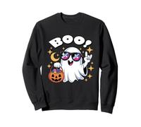 Rock Ghost Retro Halloween Calabaza Cool Funny Ghost Boo Sudadera