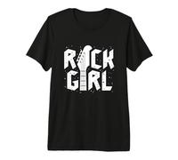 Rock Girls Rock N' Roll Music Illustration Outfit Graphic Camiseta Premium