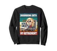 Rock Gnome Drumming Into My Retirement Sayings For Drummers Sudadera