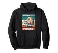 Rock Gnome Drumming Into My Retirement Sayings For Drummers Sudadera con Capucha
