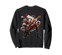 Rock Guitar Santa Claus Playing Guitar Christmas Musicians Sudadera