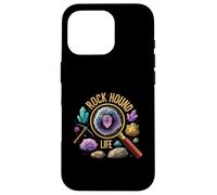 Rock Hound Life Geologist Crystal Collector Mineral Hunter Carcasa para iPhone 16 Pro