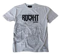 ROCK-IT Apparel Hombres Camiseta Bike Manga Corta Cuello Redondo Camisa 100% Algodón Bikershirt Vintage Tallas S-5XL Corte Regular Smokey Grey 3XL