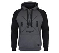 ROCK-IT Apparel Sudadera con Capucha para Hombre Raglan de Dos Tonos Sudadera con Capucha Urban Streetstyle con Capucha Tallas S-5XL Sudadera sin Cremallera Sudadera con Forro Polar Dark Heather XXL