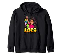 Rock Locs Funny Dreadlocs Mujeres Negras Melanina Queen Dreads Sudadera con Capucha