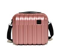 Rock Luna Vanity - Maleta rígida en color rosa, aprobada para equipaje de mano, correa extraíble para el hombro y la maleta, cremalleras con cerradura, equipaje de mano metálico, 27 x 31 x 17 cm