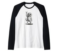 Rock-Music-Dog Doodle Perro Raza Goldendoodle Doodle Perro Camiseta Manga Raglan