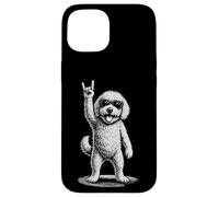 Rock-Music-Dog Doodle Perro Raza Goldendoodle Doodle Perro Carcasa para iPhone 15