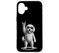 Rock-Music-Dog Doodle Perro Raza Goldendoodle Doodle Perro Carcasa para iPhone 16 Plus