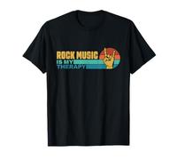 Rock Music es My Therapy Retro Rock and Roll Lover Camiseta