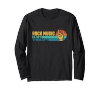 Rock Music es My Therapy Retro Rock and Roll Lover Manga Larga