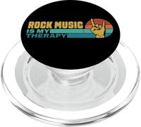 Rock Music es My Therapy Retro Rock and Roll Lover PopSockets PopGrip para MagSafe
