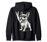 Rock Musik Bulldog francés Funny Heavy Metal Vibes Sudadera con Capucha