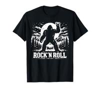 Rock N Roll Bigfoot Sasquatch Yeti Forest Heavy Metal Camiseta