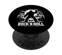 Rock N Roll Bigfoot Sasquatch Yeti Forest Heavy Metal PopSockets PopGrip Adhesivo