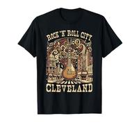 Rock N Roll City Cleveland Souvenir Hombres Ohio Cleveland Camiseta