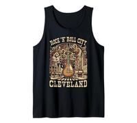Rock N Roll City Cleveland Souvenir Hombres Ohio Cleveland Camiseta sin Mangas