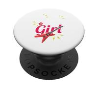 Rock N Roll Girl Guitarrista Bajista Músico Chicas PopSockets PopGrip Adhesivo