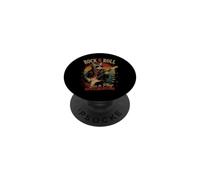 Rock N Roll Live to Play Play TO Live Guitarra Gato Música Arte PopSockets PopGrip Adhesivo