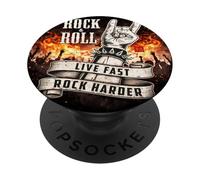 Rock n' Roll Music Cuernos de Mano PopSockets PopGrip Adhesivo