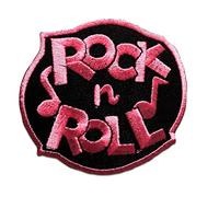 Rock N Roll - Parches Termoadhesivos Bordados Aplique Para Ropa, Tamaño: 7,5 x 7 cm