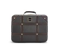 Rock Neceser vintage de carcasa rígida - Aprobado para equipaje de mano, correa extraíble para el hombro y la maleta, cremalleras bloqueables, 29,5 x 37 x 19 cm, 1,3 kg, Black, 29.5 x 37 x 19cm