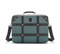 Rock Neceser vintage de carcasa rígida - Aprobado para equipaje de mano, correa extraíble para el hombro y la maleta, cremalleras bloqueables, 29,5 x 37 x 19 cm, 1,3 kg, verde esmeralda, 29.5 x 37