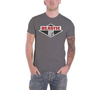Rock Off Beastie Boys Diamond Logo Hombre Camiseta Gris M, 75% algodón, 25% Viscosa, Regular
