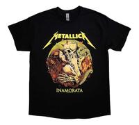Rock Off - Camiseta con Logotipo de Metallica Inamorata Band con Licencia Oficial, Negro, M