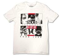 Rock Off Camiseta INXS 'Kick Tour' (Blanco), Blanco, L