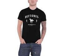 Rock Off Deftones - Camiseta eléctrica con Logo Oficial para Hombre, Color Negro, Talla S, Negro, Small