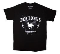 Rock Off Trade Camiseta eléctrica Deftones – Logo Oficial, Hombre, Negro, Talla S