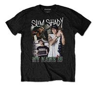 Rock Off Eminem My Name Is Homage Oficial Camiseta para Hombre (X-Large)
