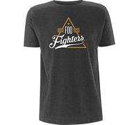 Rock Off Grey Foo Fighters Triangle Oficial Camiseta para Hombre (Medium)