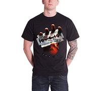 Rock Off Judas Priest British Steel Camiseta, Negro (Schwarz-Schwarz), Medium para Hombre