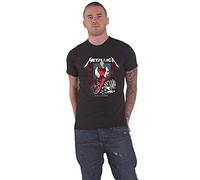 Rock Off Metallica - Camiseta con texto en inglés "Enter Sandman Poster", color negro