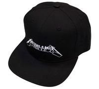 Rock Off Metallica - Gorra de béisbol con logotipo de banda 3D, talla única, Negro, Talla única