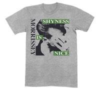 Rock Off Morrissey T Shirt Shyness Is Nice Logo Nuevo Oficial De Los Hombres Gris Size L