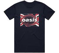 Rock Off Oasis Union Jack Oficial Camiseta para Hombre (Large)