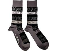 Rock Off officially licensed products AC/DC Back In Black (US Men's Shoe Size 8-12) Calcetines negros