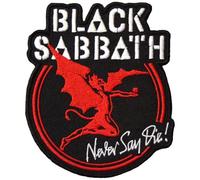 Rock Off officially licensed products Black Sabbath Archangel Never Say Die Woven Patch, Negro , Talla única