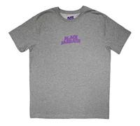 Rock Off officially licensed products Black Sabbath Mini Wavy Band Logo T Shirt, gris, L