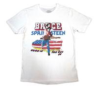 Rock Off officially licensed products Bruce Springsteen Born in The USA 85 - Camiseta (talla M), color blanco