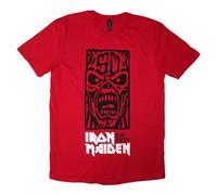 Rock Off officially licensed products Camiseta negra con logotipo de Iron Maiden Est 1975, talla L