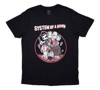 Rock Off officially licensed products Camiseta System of A Down Mushroom People, Negro, XL