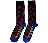 Rock Off officially licensed products David Bowie - Calcetines tobilleros con patrón flash, talla única, Negro -, UK Size 6-11