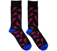 Rock Off officially licensed products David Bowie - Calcetines tobilleros con patrón flash, talla 36-48, Negro -, UK Size 6-11
