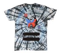 Rock Off officially licensed products Ed Sheeran Yin and Yang Butterfly Dye Wash T Shirt, blanco, L