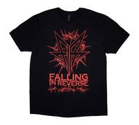 Rock Off officially licensed products Camiseta con logotipo de Falling in Reverse Thorns, Negro, L