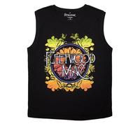 Rock Off officially Licensed Products Fleetwood Mac Circle - Camiseta sin mangas con logotipo floral, Negro, M